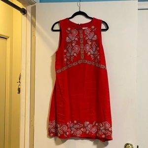 Anthropologie embroidered dress size 12